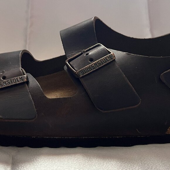 Birkenstock Milano Oiled Leather Habana Color EU Size 42 (US Sz 9 Men/11 Women) - Picture 9 of 16